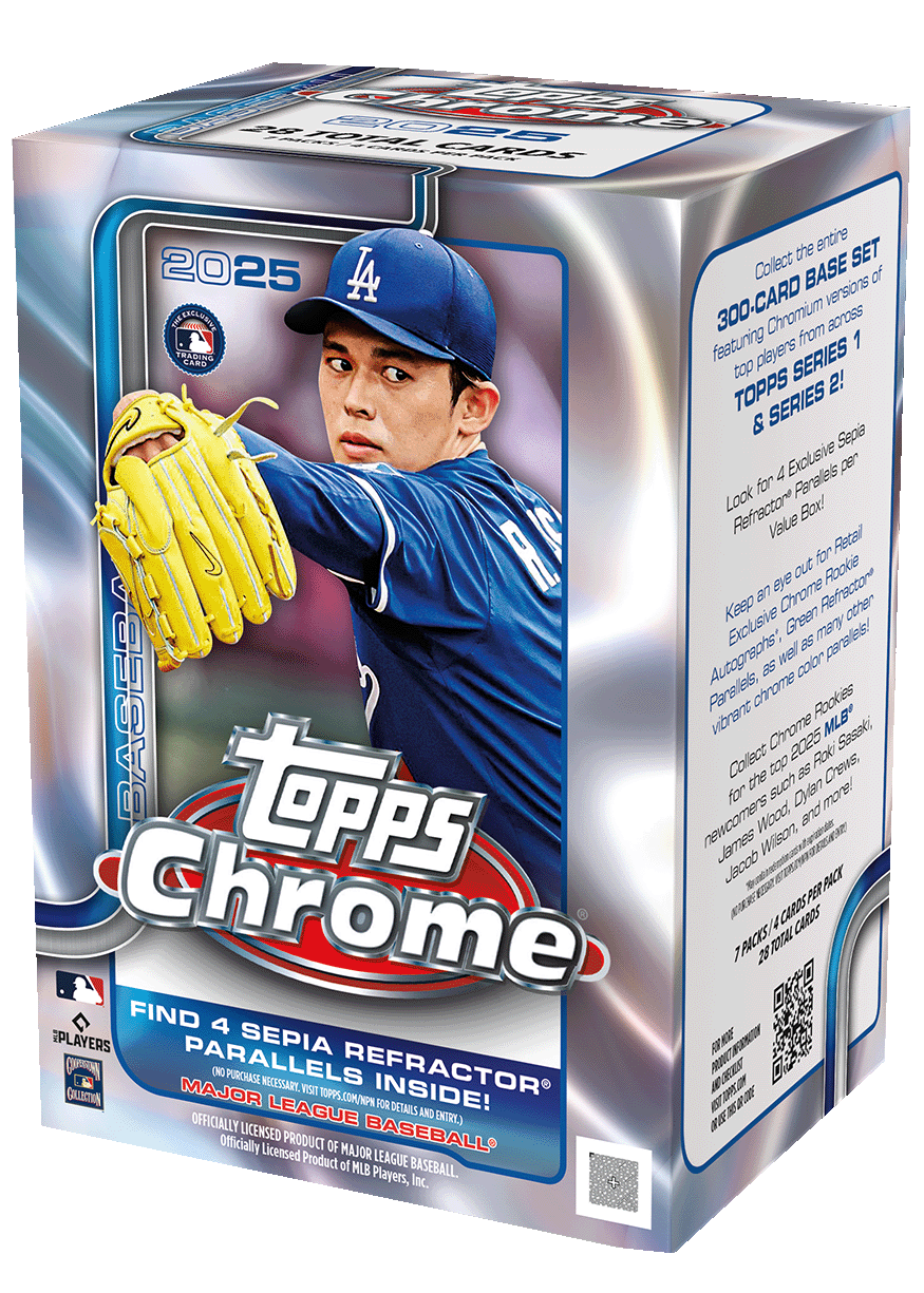 2025 Topps Chrome Baseball Value Box official product image