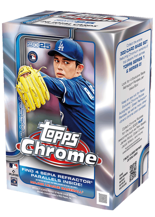2025 Topps Chrome Baseball Value Box official product image