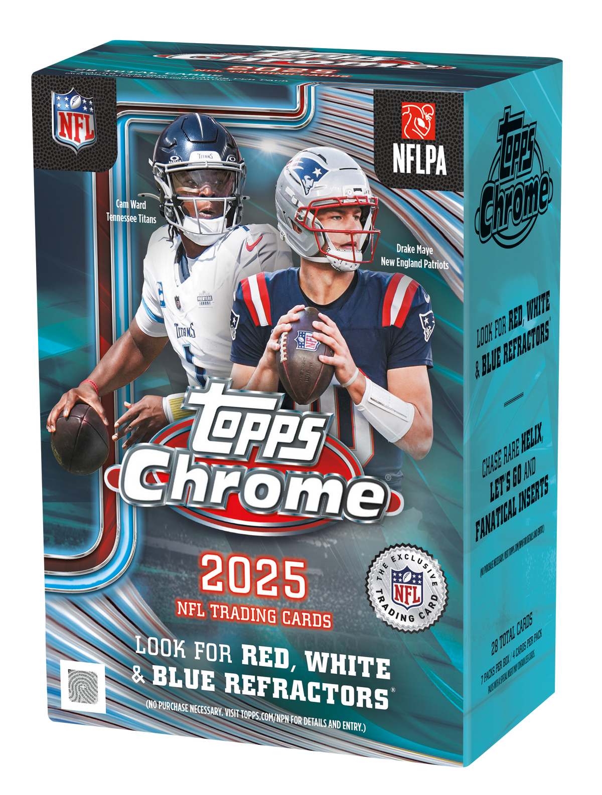 2025 Topps Chrome Football Value Box official product image