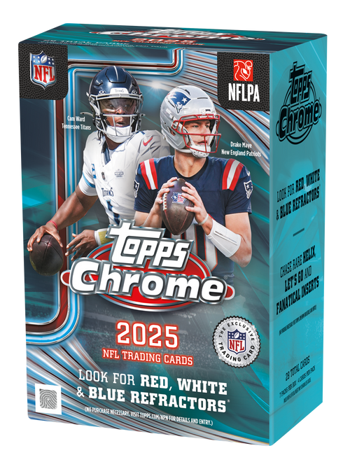 2025 Topps Chrome Football Value Box official product image