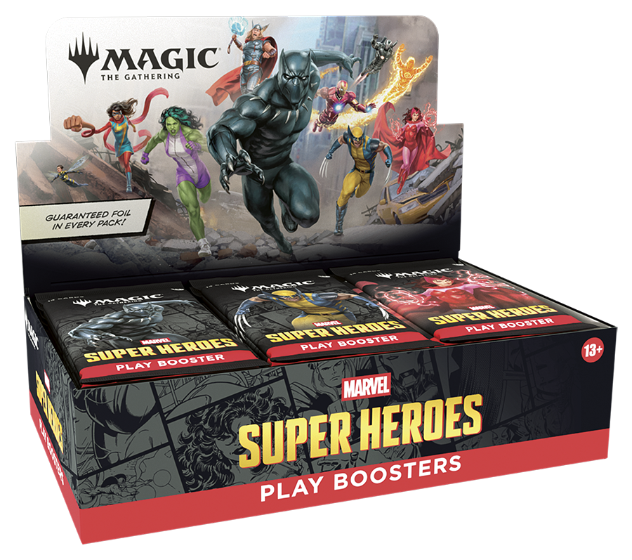 Magic: The Gathering Marvel Super Heroes Play Booster Display (30 Packs) sealed product